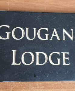 House Name Plate Honed Irish Limestone Trajb White 300 x 200