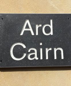 House Name Plate Honed Irish Limestone Akzgro White 300 x 200