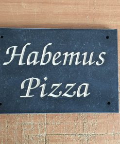 House Name Plate Honed Irish Limestone Zapchan White 300 x 200
