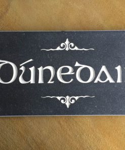 House Name Plate Honed Irish Limestone Slaine White B 400 x 200