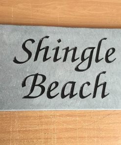 House Name Plate Sanded Irish Limestone Zapchan Black 400 x 200