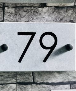 Irish Limestone house number 145mm x 90mm